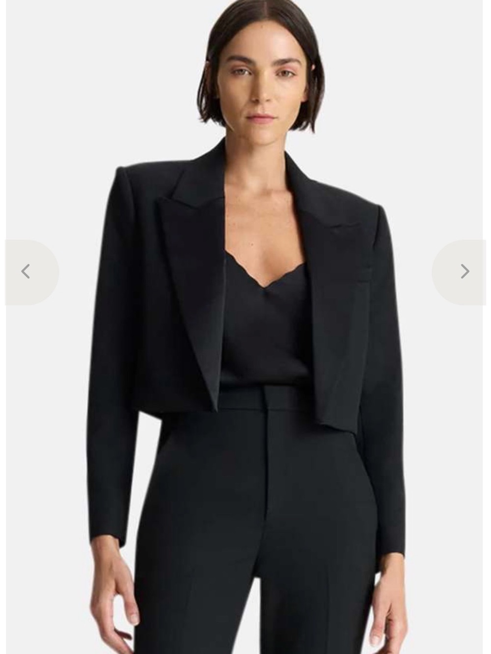 A.L.C ANDERSON TUX JACKET Cropped Black Blazer Jacket - Stylish Women's Coat